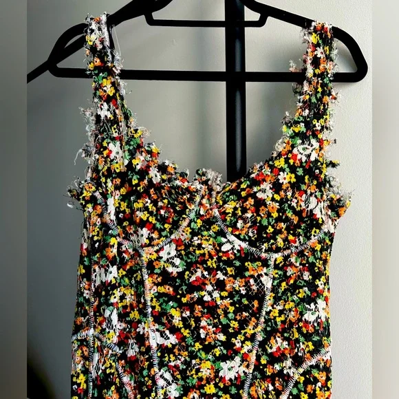 Marni floral cross stitch Maxi Gown Dress - Picture 9 of 11